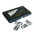 DOUBLE 6 Dominoes w/ Gray Vinyl Case